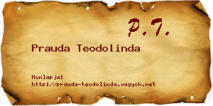 Prauda Teodolinda névjegykártya